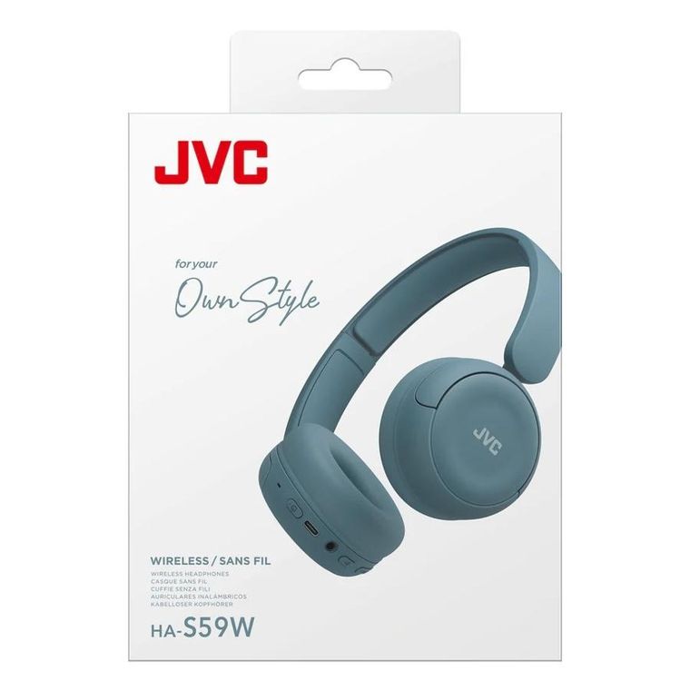JVC, HAS-59WAU, słuchawki bluetooth, niebieskie