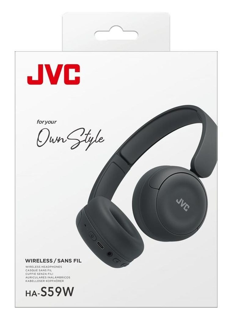 JVC, HAS-59WBU, słuchawki bluetooth, czarne