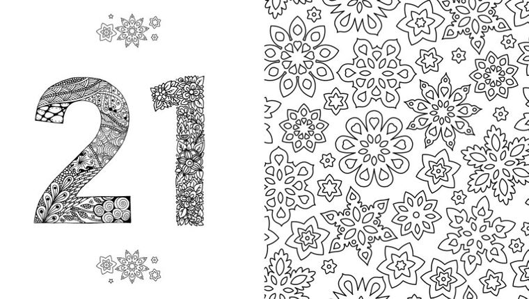 Kalendarz adwentowy do kolorowania