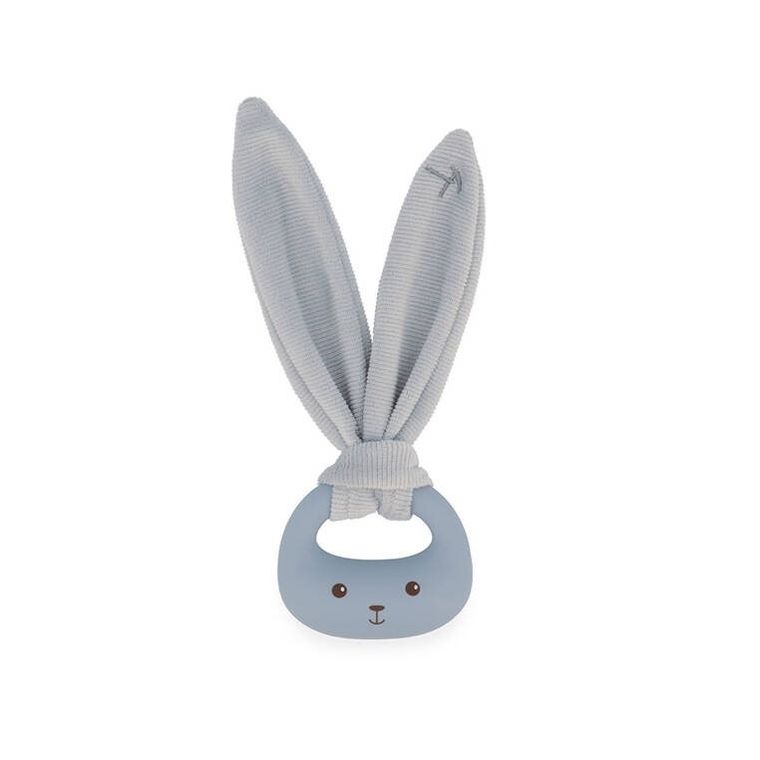 Kaloo, Lapinoo, Królik, zestaw prezentowy 3w1: komforter + gryzak + buciki, niebieski