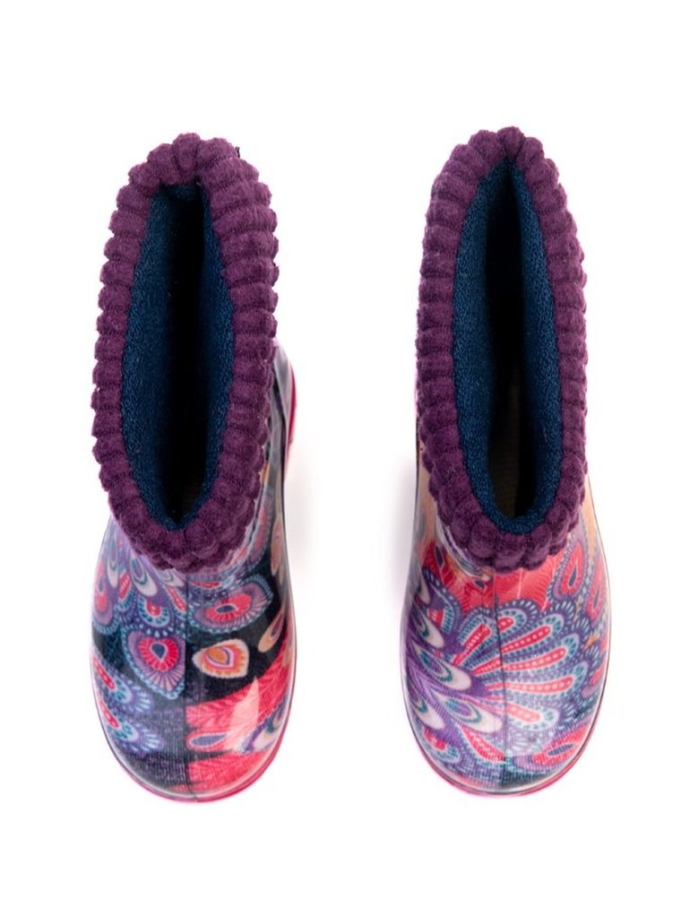 Kalosze dziewczęce, ocieplane, mix, Twister Lux Print, Demar