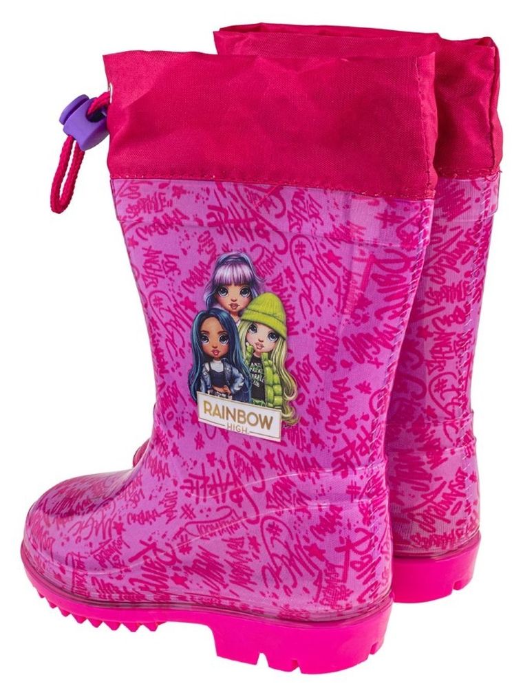 Kalosze dziewczęce, różowe, Rainbow High, Perletti