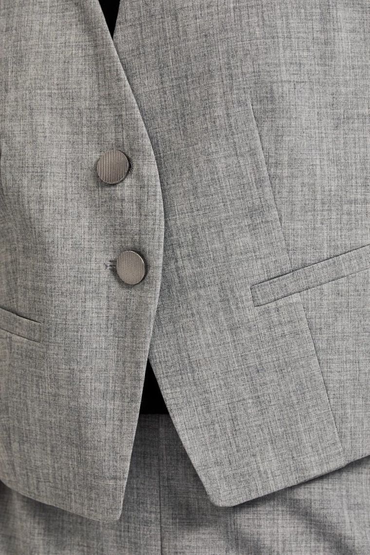 Kamizelka damska, szara, Moodo