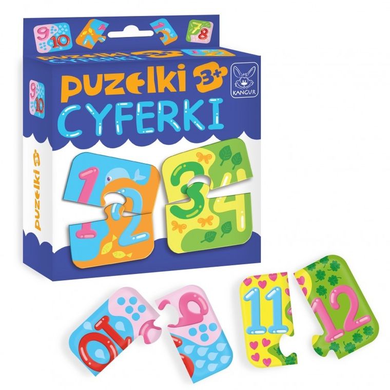 Kangur, Puzzelki Cyferki, puzzle, 12 elementów