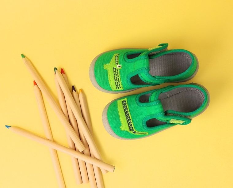 Kapcie chłopięce, do nauki zakładania, zielone, Befado