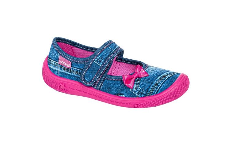 Kapcie dziewczęce, denim, Justyna, Vi-GGa-Mi