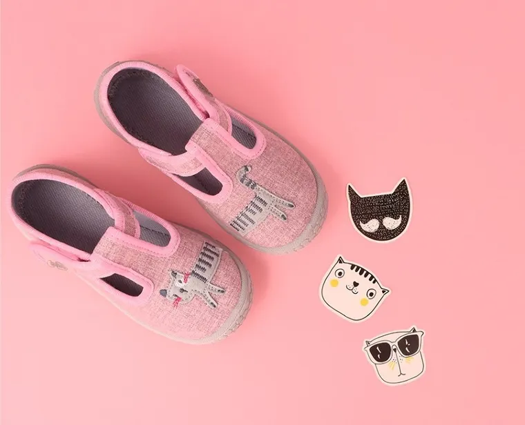 Kapcie dziewczęce, do nauki zakładania, różowe, Befado