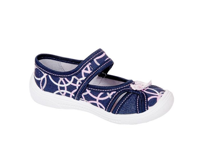 Kapcie dziewczęce, granatowe, Aga, Vi-GGa-Mi