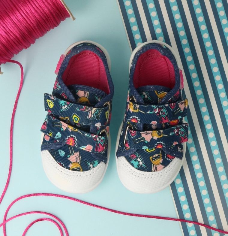 Kapcie dziewczęce, granatowe, Befado