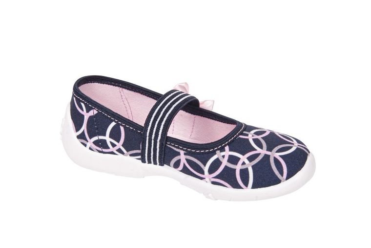 Kapcie dziewczęce, granatowe, Sylwia, Vi-GGa-Mi