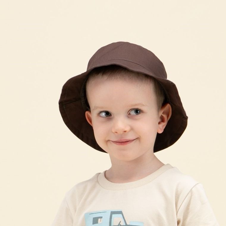 Kapelusz chłopięcy, brązowy, Pinokio