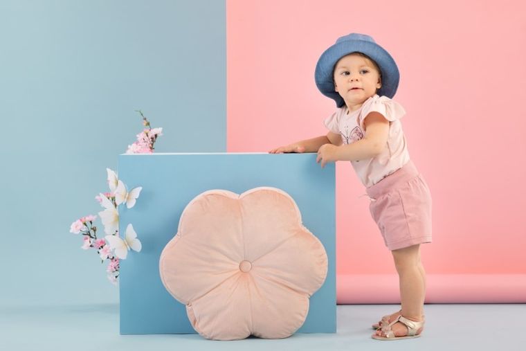 Kapelusz dziewczęcy, denim, Pinokio