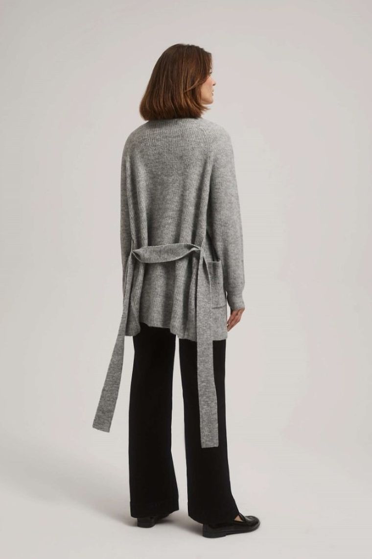 Kardigan damski, szary, Moodo