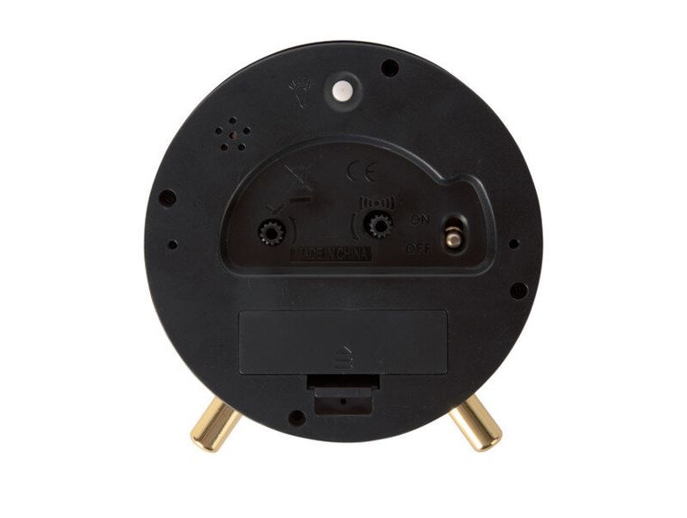 Karlsson, budzik Glamour Gold Disc, Ø 11 cm