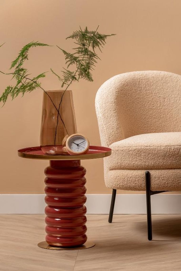 Karlsson, budzik z bambusową obudową, Neat, Ø 10 cm