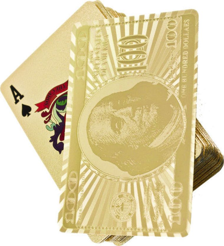 Karty do gry, złote