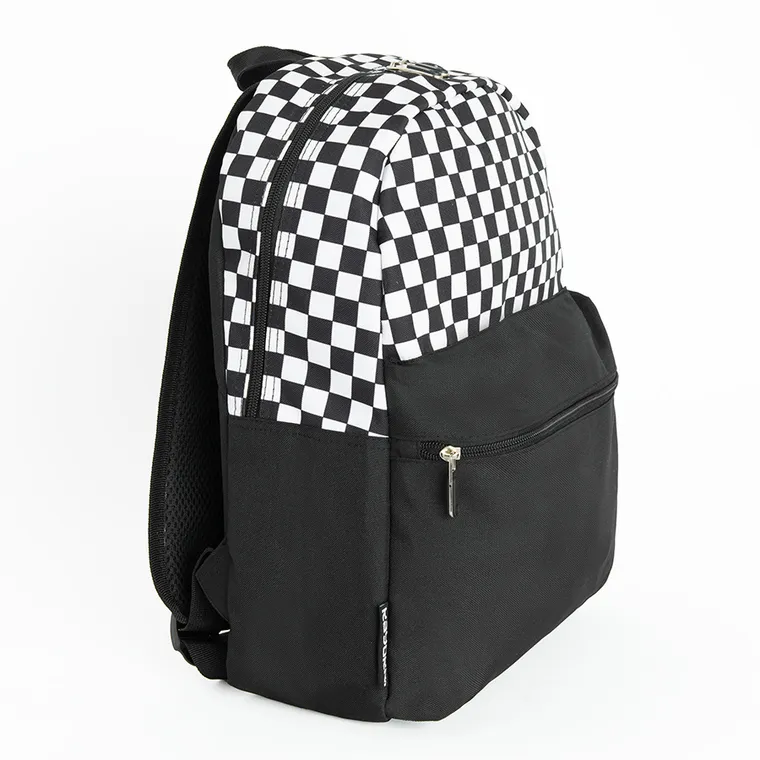 Kayokki, plecak szkolny, 1-komorowy, Szachownica, czarno-biała