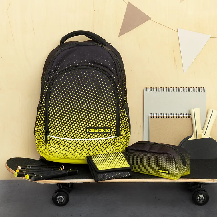 Kayokki, portfel, Ombre, czarno-żółte