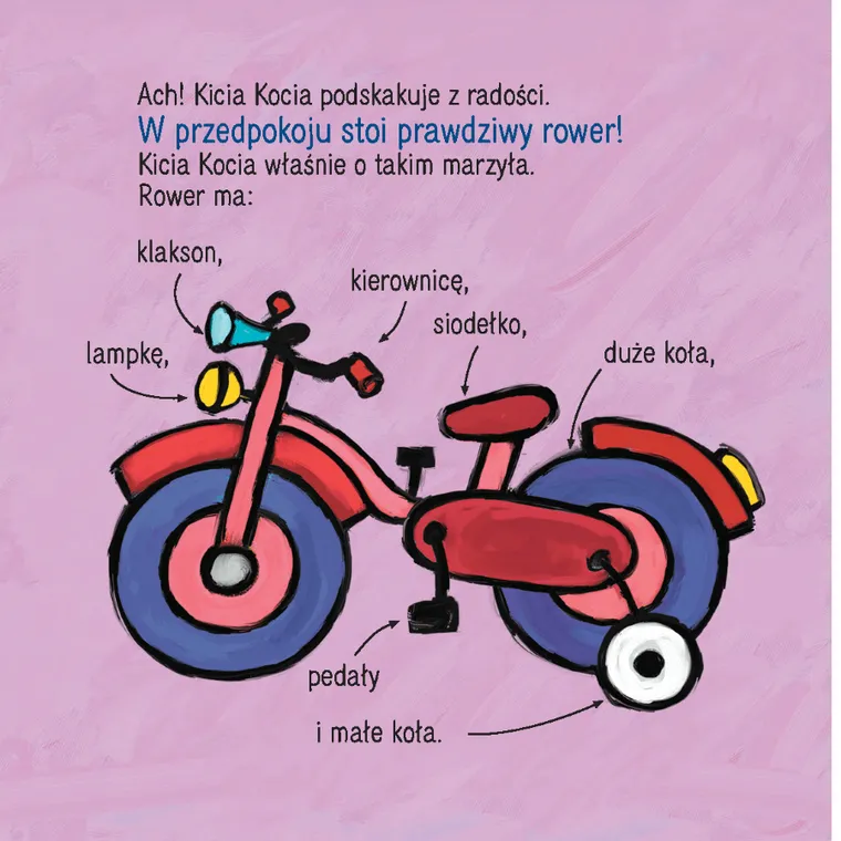 Kicia Kocia na rowerze