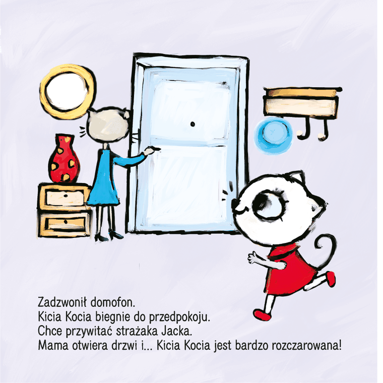 Kicia Kocia poznaje strażaka