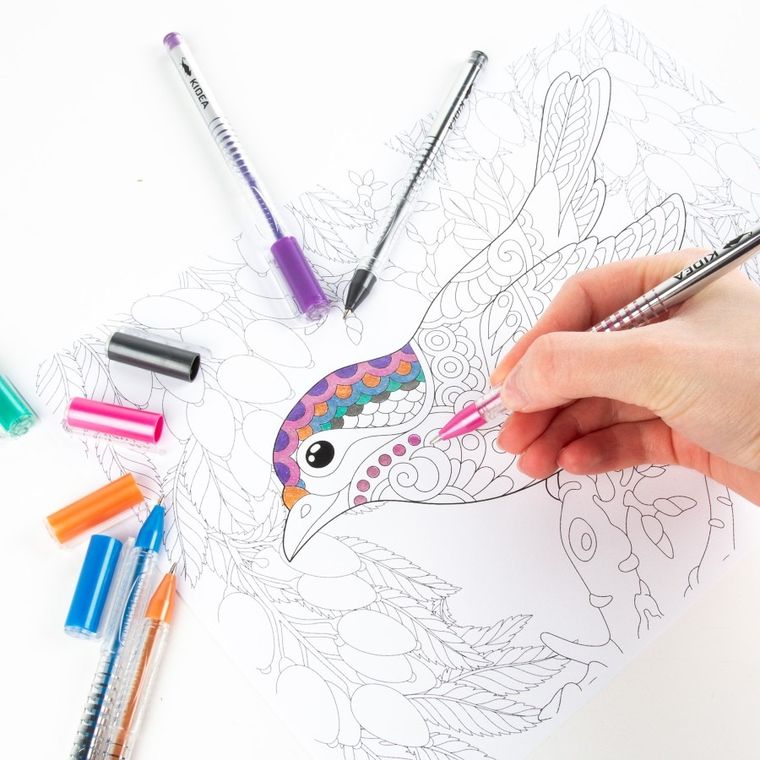 Kidea, długopisy żelowe, metaliczne, 12 kolorów