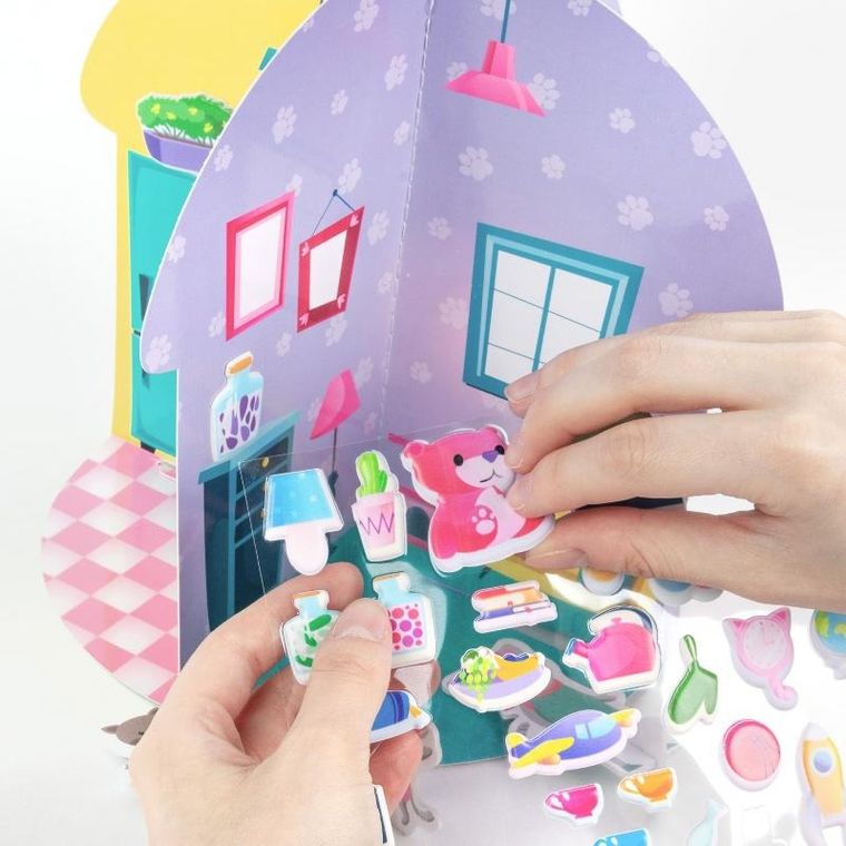 Kidea, domek kotków 3D, zestaw kreatywny