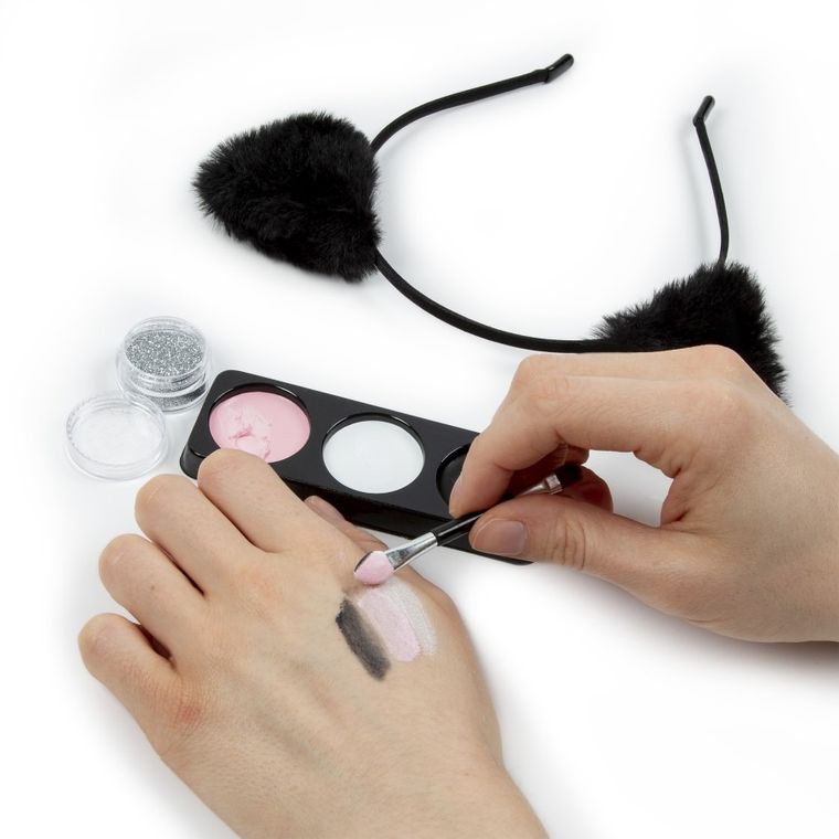 Kidea, farby do twarzy, zestaw z opaską, kotek