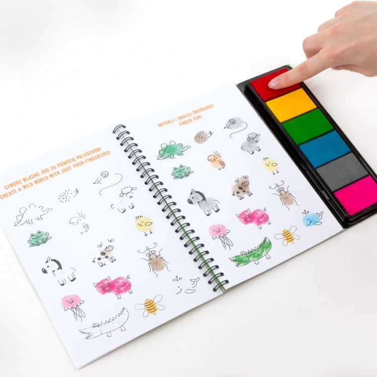 Kidea, Kreatywne Zoo, kolorowe odciski, zestaw edukacyjny