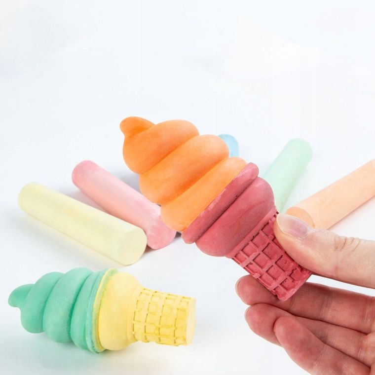Kidea, kreda jumbo, lody włoskie, 8 elementów