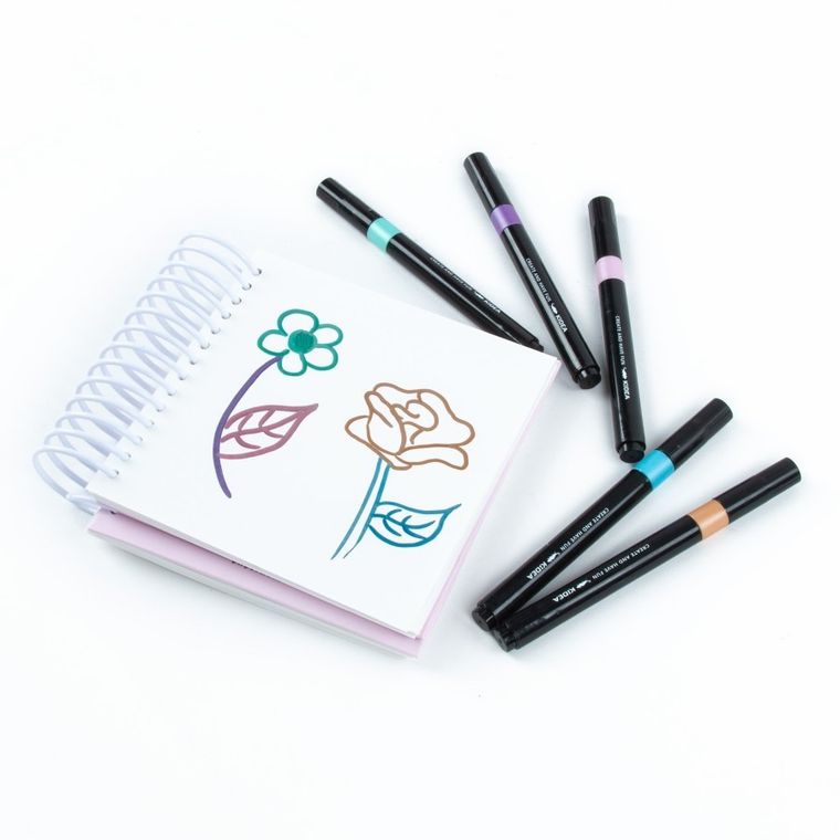 Kidea, markery, metaliczne, 5 kolorów