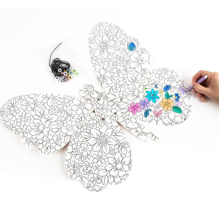 Kidea, Motyl, fantazyjne skrzydła, zestaw do kolorowania