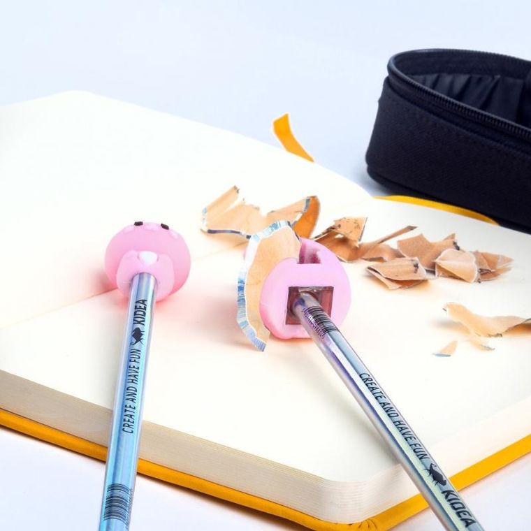 Kidea, ołówki HB z temperówką i figurką, królik, 2 szt.