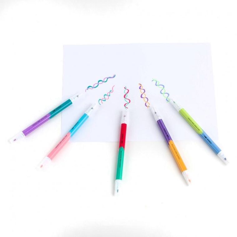 Kidea, zakreślacze dwustronne, 10 kolorów