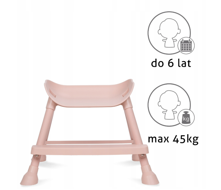Kidwell, Eatan, krzesełko do karmienia, różowe