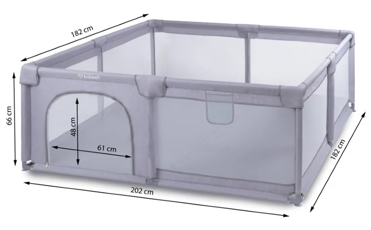 Kidwell, Fanko, kojec, gray, 180-200 cm