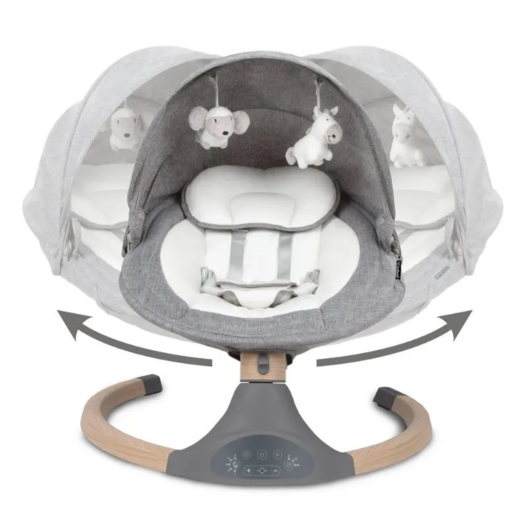 Kidwell, Luxi, bujaczek leżaczek 2w1, elektryczny, dark melange, wooden