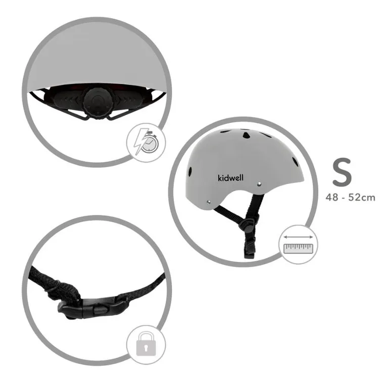 Kidwell, Orix II, kask ochronny, czarny, rozmiar S, 48-52 cm