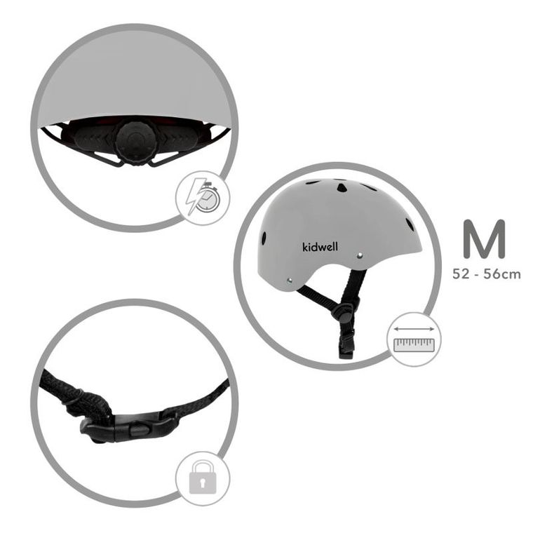 Kidwell, Orix II, kask ochronny, szary mat, rozmiar 52-56 cm