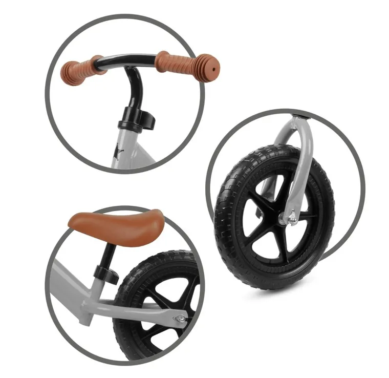 Kidwell, Rebel, rowerek biegowy, szary