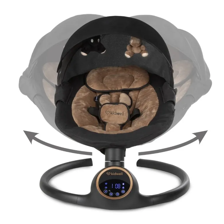 Kidwell, Reve, bujaczek, leżaczek elektryczny, 2w1, czarno-złoty