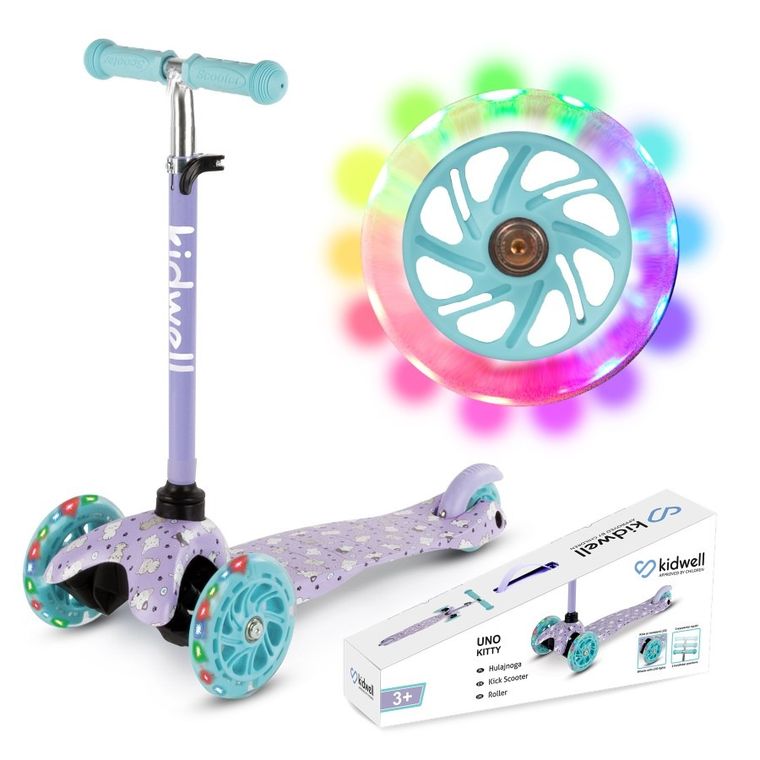 Kidwell, Uno, hulajnoga 3-kołowa LED, balansowa, kitty