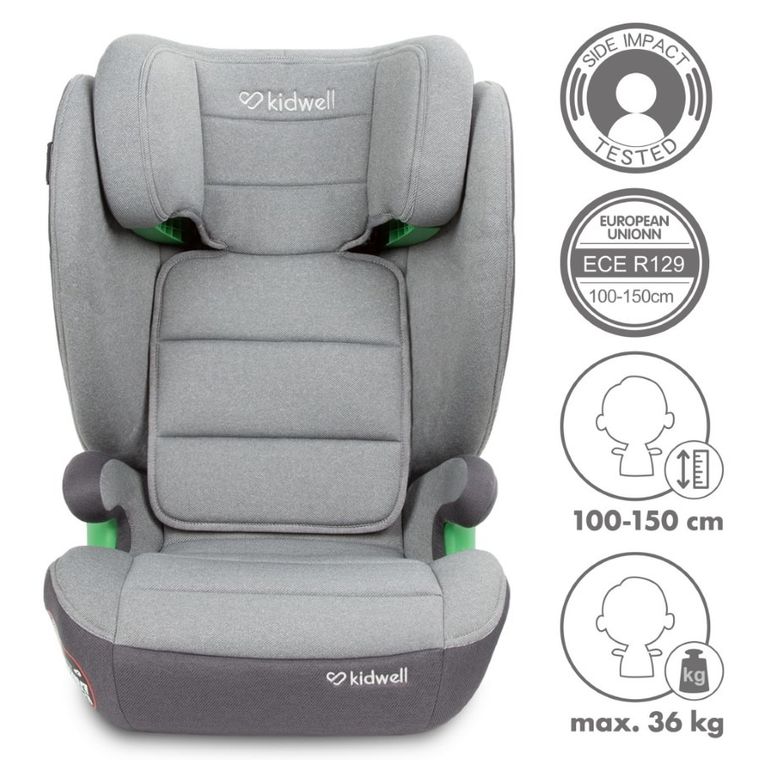 Kidwell, Weston, fotelik samochodowy, 2w1, light gray, 15-36 kg
