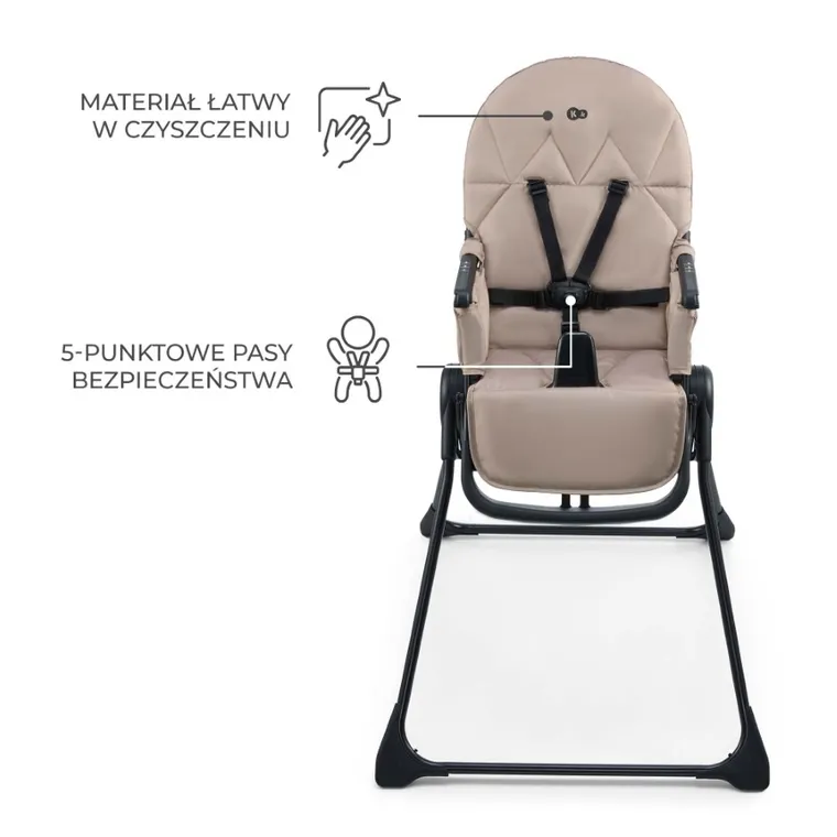 Kinderkraft, Binci, krzesełko do karmienia, beige