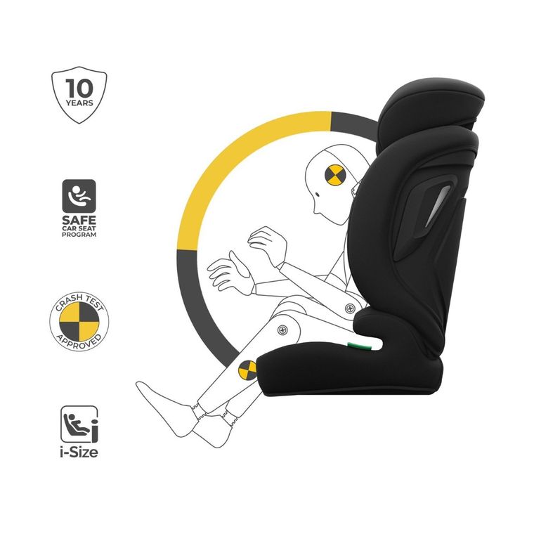 Kinderkraft, Comfort Up 2 Plus, i-Size, fotelik samochodowy, black, 100-150 cm