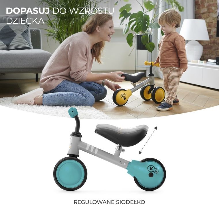 Kinderkraft, Cutie, rowerek biegowy, turkusowy