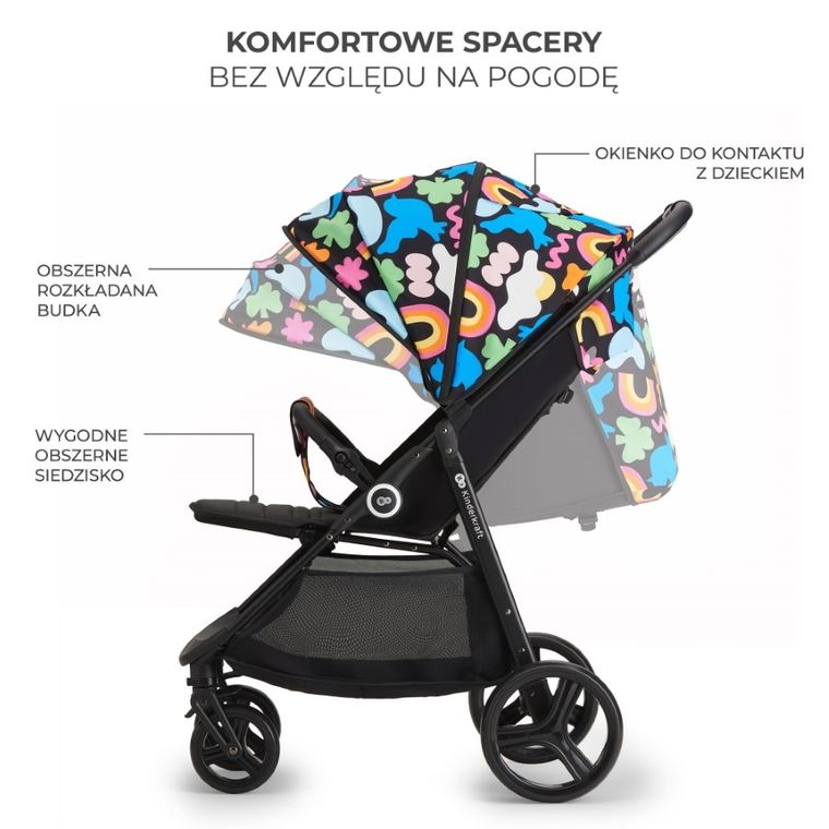Kinderkraft, Grande Plus, Happy Shapes, wózek spacerowy