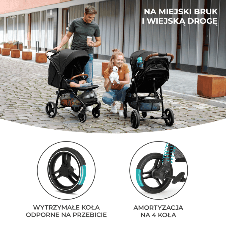 Kinderkraft, Grande Plus, wózek spacerowy, Grey