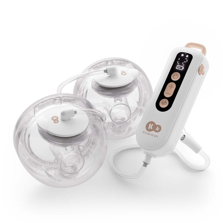 Kinderkraft, Hands-Free, podwójny laktator GentleFlow, gold