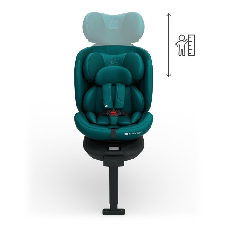 Kinderkraft, I-360 2 Plus, fotelik samochodowy, i-Size, green, 40-150 cm