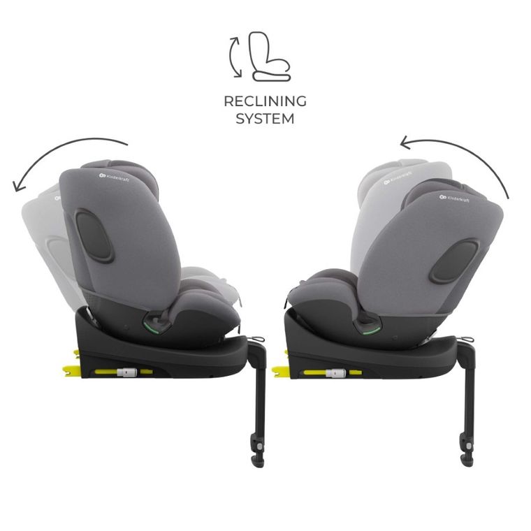 Kinderkraft, I-Fix, fotelik samochodowy, 61-150 cm, grey